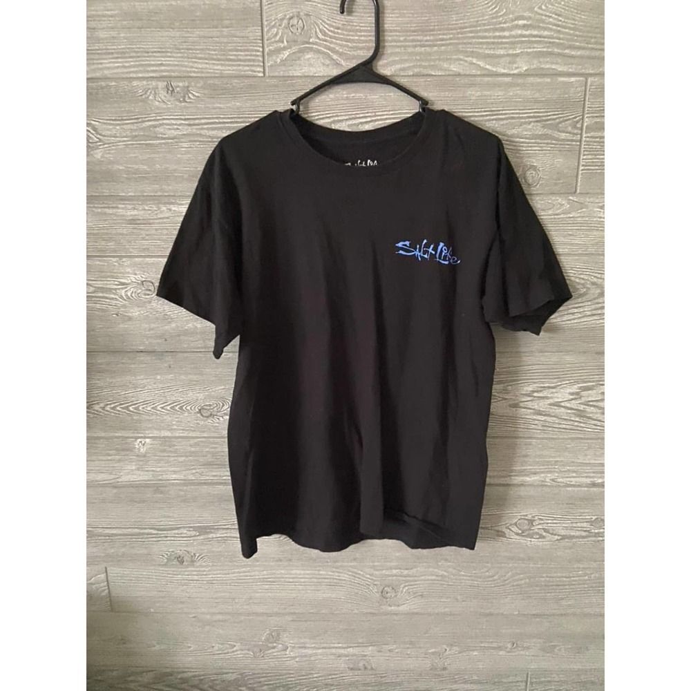 Salt life men's shirt black‎ size large